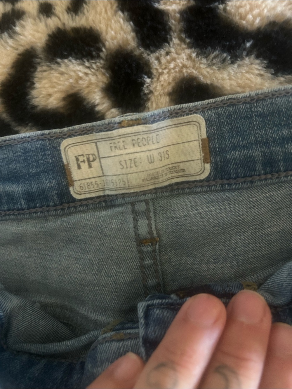 Free People Washed Light Blue Denim Jeans